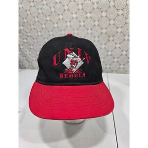 UNLV Rebels Snapback Hat Black Red Embroidered Logo Baseball Cap Made in USA